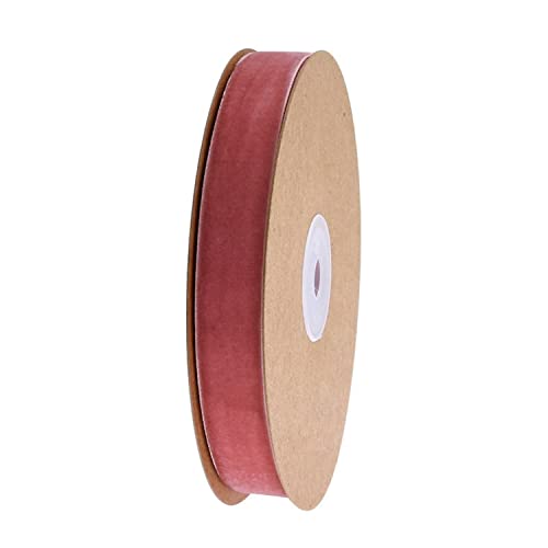 Geschenkband for Geschenke – einfarbiges weihnachtliches Samtband for Heimwerker, Kranzdekoration(Pink) von MFUPR