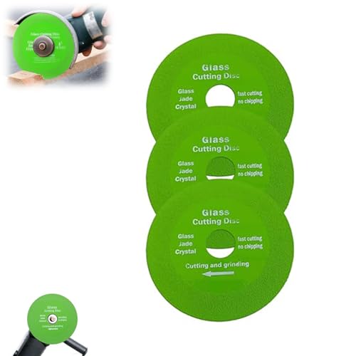 Glastrennscheibe for Winkelschleifer, diamantgelötete Schleif- und Trennscheibe for Marmor- und Steinplatten-Flachschleifscheibe(3pcs) von MFUPR