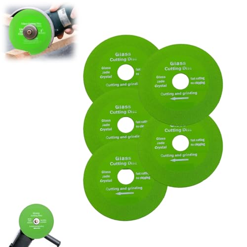 Glastrennscheibe for Winkelschleifer, diamantgelötete Schleif- und Trennscheibe for Marmor- und Steinplatten-Flachschleifscheibe(5pcs) von MFUPR