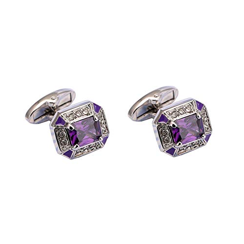 Herren-Manschettenknöpfe, Anzug-Accessoires for Männer, Amethyst-Manschettenknöpfe, Business-Französische Hemdmanschetten, formelle Manschettenknöpfe von MFUPR