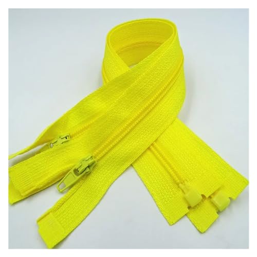 MFUPR Zwei-Wege-Reißverschluss, Reißverschluss for Jacken, 5-teiliger Reißverschluss mit offenem Ende, 20–60 cm, geeignet for den Nähprozess von Kleidungsstücken(Yellow) von MFUPR