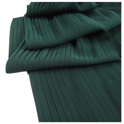 MFfly LX177 Faltenstoff mit Rüschen, Chiffon, Perlen, Chiffon, Faltenstoff für Kleid, Rock, Kostüm, Nähen, Bastelmaterialien, 150 cm breit, Dunkelgrün, gerade 0,5 m MFfly LX177 Faltenstoff mit Rüschen, Chiffon, Perlen, Chiffon, Faltenstoff für Kleid, Rock, Kostüm, Nähen, Bastelmaterialien, 150 cm breit, Dunkelgrün, gerade 0,5 m von MFfly
