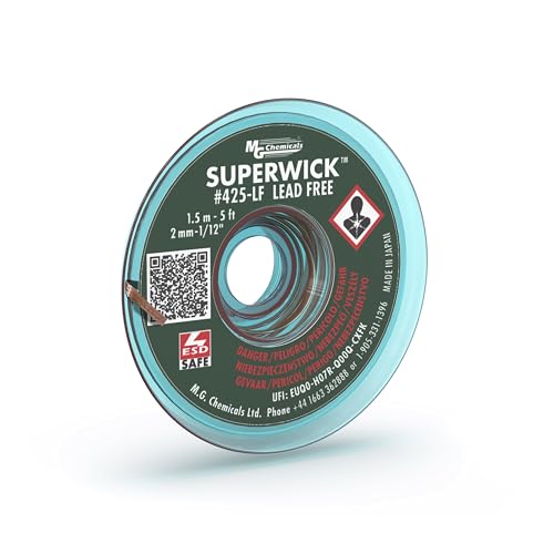 MG Chemicals #425-LF Lead Free Super Wick™ - Entlötlitze Bleifrei, 2.0 mm breit von MG Chemicals