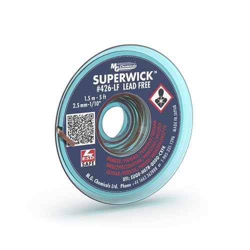 MG Chemicals #426-LF Lead Free Super Wick™ - Entlötlitze Bleifrei, 2.5 mm breit von MG Chemicals