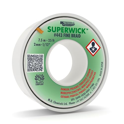 MG Chemicals #443 Fine Braid Super Wick™ - Entlötlitze, 2.0 mm breit von MG Chemicals