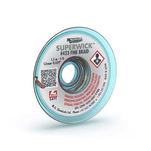 MG Chemicals Fine #423 Braid Super Wick™ - Entlötlitze, 1.0 mm breit von MG Chemicals