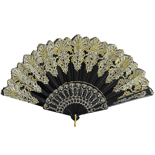 MHADBKH Spitze Falten Hand Fan Damen Personalisierte Hochzeit Dekor Für Home Dekorationen Ornament Chinesischen Tanz Zubehör von MHADBKH