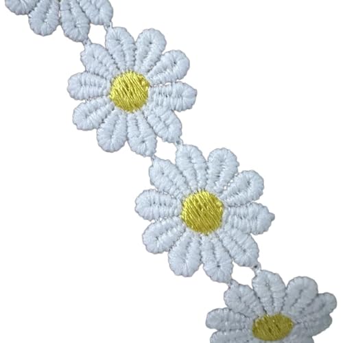 MHADBKH Spitzenband mit Blumenmuster, 91 cm, 25 mm breit, bestickt, für Hochzeitskleid, Kleidung, Verzierung MHADBKH Spitzenband mit Blumenmuster, 91 cm, 25 mm breit, bestickt, für Hochzeitskleid, Kleidung, Verzierung von MHADBKH