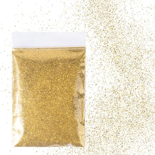 MHDUYEG 100g Gold Glitzerpulver Glitzerpulver Zum Basteln Gold Glitzer Glitzer Basteln Gold für Nägel Dekoration Malerei Zum Basteln Und Verzieren Von Karten von MHDUYEG