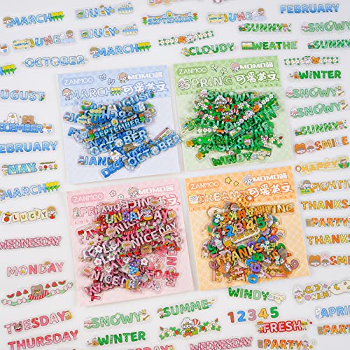 192 PCS Netter Kawaii Englischer Sticker PET Aufkleber Scrapbook Zubehör Set Satz Zitat Aufkleber für Journaling Scrapbook Aufkleber Sentiment Notizbuch Collage Tagebuch Album Karte von MIANRUII