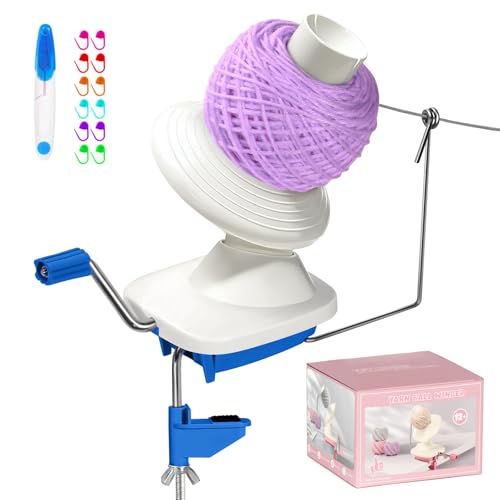 MIAOKE Garnknäuelwickler, leichtgängige Handkurbel, praktischer Garnwickler mit 12 Markierungsstiften und Schere, einfache Installation, Garnwickler Häkeln, Geschenk und guter für Strickbegeisterte-B MIAOKE Garnknäuelwickler, leichtgängige Handkurbel, praktischer Garnwickler mit 12 Markierungsstiften und Schere, einfache Installation, Garnwickler Häkeln, Geschenk und guter für Strickbegeisterte-B von MIAOKE