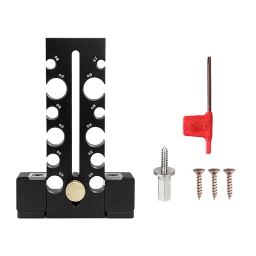 MICFENY Elektrische Bohrerführung aus Aluminiumlegierung, zum Drehen von Holzstreifen, verstellbar, zum Basteln, für runde Holzdübel, Hölzer, Stangen und Stöcke von MICFENY