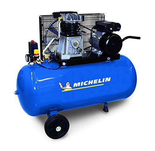 MICHELIN Luftkompressor MB50-B - 50 Liter Tank - 1,5 kW Motor - Maximaler Druck 10 bar - Ansaugleistung 250 l/min - 15 m³/h von MICHELIN