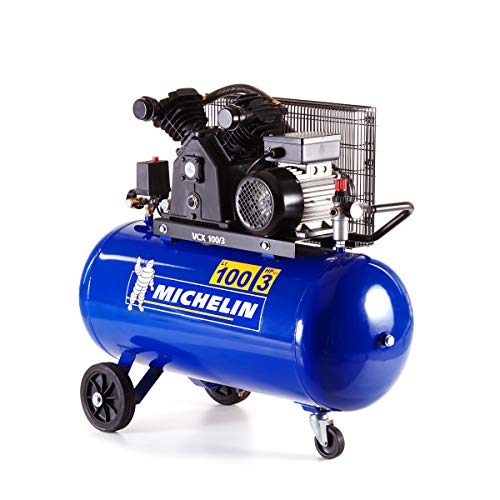 MICHELIN Luftkompressor VCX100/3-100 Liter Tank - 2,2 kW Motor - Maximaler Druck 10 bar - Ansaugleistung 350 l/min - 21 m³/h von MICHELIN