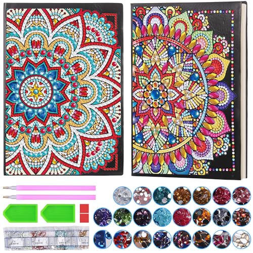 MICHIHOMIE Basteln Mädchen 6 7 8 9 10 Jahre, Geschenke Mädchen 6-12 Jahre, Diamond Painting Kinder A5 Notizbuch, Bastelset Mädchen Spielzeug 7-12 Jahre Mandalas Geburtstagsgeschenk von MICHIHOMIE