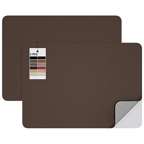 MICTER Leder Patch Selbstklebend, 2 Stück Selbstklebendes Kunstleder 20x28cm, Leder Selbstklebend für Möbel, Sofa, Autositze, Taschen, Leder Reparatur und Renovierung (Dunkelbraun) von MICTER