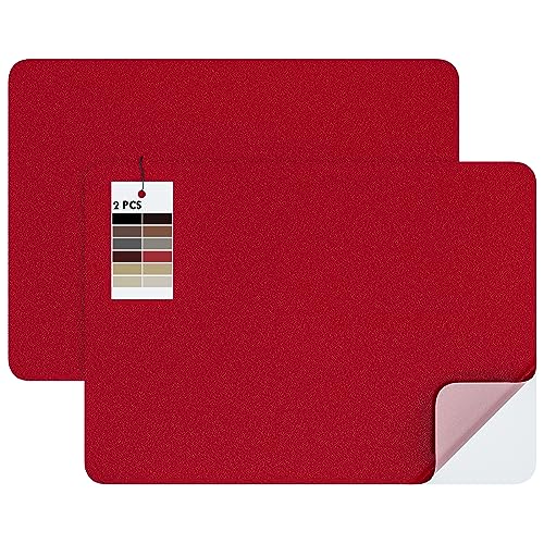 MICTER Leder Patch Selbstklebend, 2 Stück Selbstklebendes Kunstleder 20x28cm, Leder Selbstklebend für Möbel, Sofa, Autositze, Taschen, Leder Reparatur und Renovierung (Dunkelrot) von MICTER