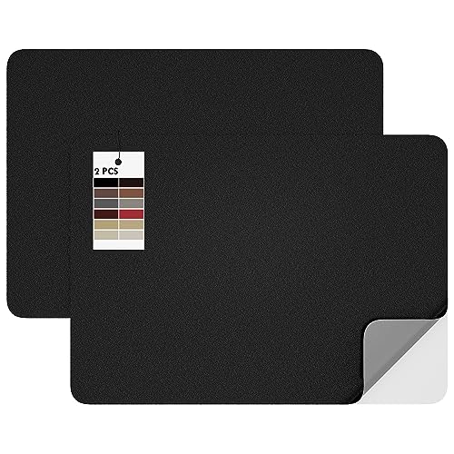 MICTER Leder Patch Selbstklebend, 2 Stück Selbstklebendes Kunstleder 20x28cm, Leder Selbstklebend für Möbel, Sofa, Autositze, Taschen, Leder Reparatur und Renovierung (Schwarz) von MICTER