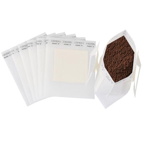 MIDELONG Tragbare Kaffeefilter-Papiertüte, hängende Ohrentropf-Kaffeebeutel, Einweg-Tropfkaffeefilterbeutel, perfekt für Reisen, Camping, Zuhause, Büro, 50 Stück von MIDELONG