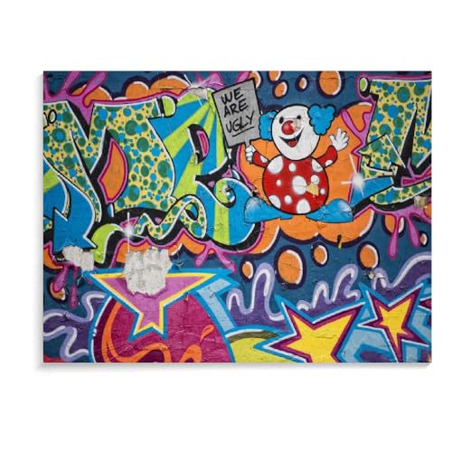 Puzzle Für Erwachsene 1000 Teile Graffiti-Weihnachtspuzzle Für Erwachsene Lernpuzzlespiel Kinderspielzeug Personalisierte Spiele Puzzlegeschenk (75 × 50 cm) von MIDUNU