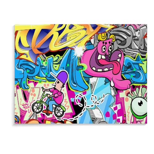 Puzzle Für Erwachsene 1000 Teile Graffiti-Weihnachtspuzzle Für Erwachsene Lernpuzzlespiel Kinderspielzeug Personalisierte Spiele Puzzlegeschenk (75 × 50 cm) von MIDUNU