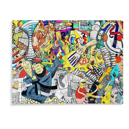 Puzzle Für Erwachsene 500 Teile Graffiti Intellektuelles Entspannungsspiel Für Kinder Erwachsene Spielzeug Geschenk 3D-Puzzle Für Erwachsene (52 × 38 cm) von MIDUNU