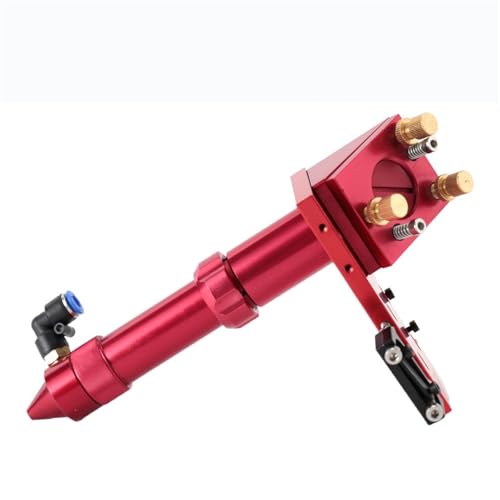 CO2-Laserkopf for Objektivdurchmesser 20 FL.38.1 76,2 50,8/63,5 mm und 101,6 mm Spiegel 25 mm Halterung for Lasergravur-Schneidemaschine(Red,50.8(101.6mm)) von MIELEU