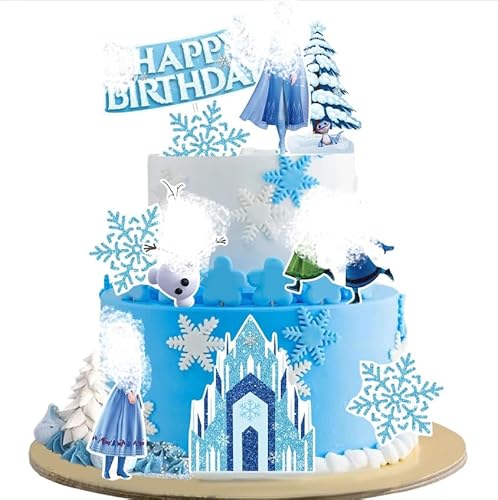 Frozen-n Kuchen Deko, 10PCS Eiskönigin Tortendeko, Prinzessin Cupcake Topper, Prinzessinnen Tortendeko für Mädchen, Happy Birthday Tortendeko, Kinder Kuchen Deko, Kinder Geburtstag Party von MIFKLMV