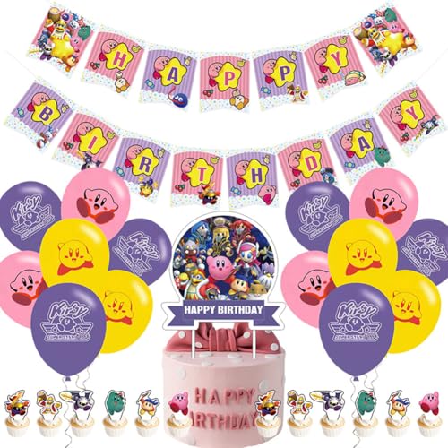 Geburtstag Dekorationen 46 Stück MIFKLMV Party Dekorationen,Cupcake Topper,Party Set,Party Ballons Set,Latexballons,Partyzubehör,Für Geburtstag Dekorationen Kindergeburtstag Party von MIFKLMV