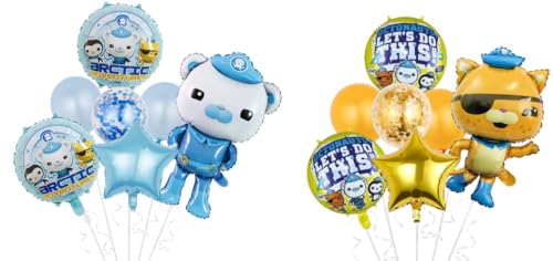 MIFKLMV Unterwasser Säule Ballon, Geburtstag Ballon, Kinder Geburtstag Ozean Animation Captain Buck Dekorative Ballon Set von MIFKLMV