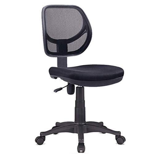 MIIKHI Bürostuhl, 360 ° drehbar, verstellbar, Netzstoff, mit ergonomischem gepolsterten Sitz, Schwarz von MIIKHI