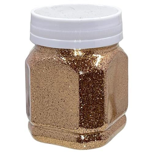 Schimmernder Glitzerpuder Glitzer-Pulver zum Basteln und Verzieren von Karten, hohe Reflexion, bunter Glitter für Kunsthandwerk Wandgestaltung Dekorationen (Kupfer, 115g) von MIJOMA