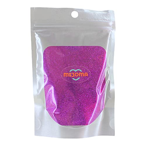 Schimmernder Glitzerpuder Glitzer-Pulver zum Basteln und Verzieren von Karten, hohe Reflexion, bunter Glitter für Kunsthandwerk Wandgestaltung Dekorationen (violett, 100g) von MIJOMA