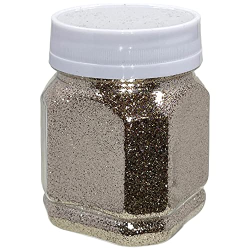 Schimmernder Glitzerpuder Glitzer-Pulver zum Basteln und Verzieren von Karten, bunter Glitter für Dekoration (Champagnergold 115g) von MIK funshopping