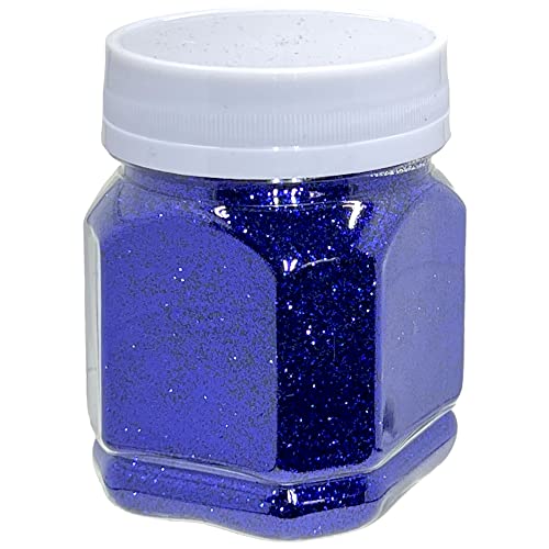 Schimmernder Glitzerpuder Glitzer-Pulver zum Basteln und Verzieren von Karten, bunter Glitter für Dekoration (Dunkelblau 115g) von MIK funshopping