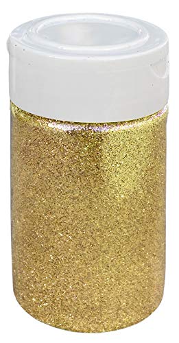 Schimmernder Glitzerpuder Glitzer-Pulver zum Basteln und Verzieren von Karten, bunter Glitter für Dekoration (Gold 100g Streudose) von MIK funshopping