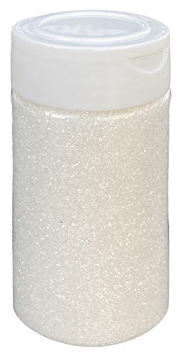 Schimmernder Glitzerpuder Glitzer-Pulver zum Basteln und Verzieren von Karten, bunter Glitter für Dekoration (Weiß 100g Streudose) von MIK funshopping