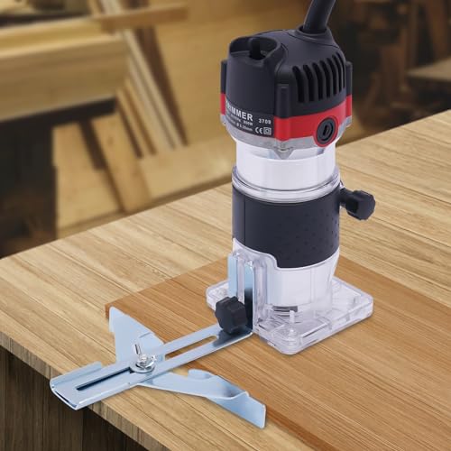 800W 220V Oberfräse Trim Router - Elektrischer Hand Trimmer für 1/4" Holz, Kantenfräser mit Leistung und Schraubenschlüssel enthalten, 30000RPM von MIKIYUEER