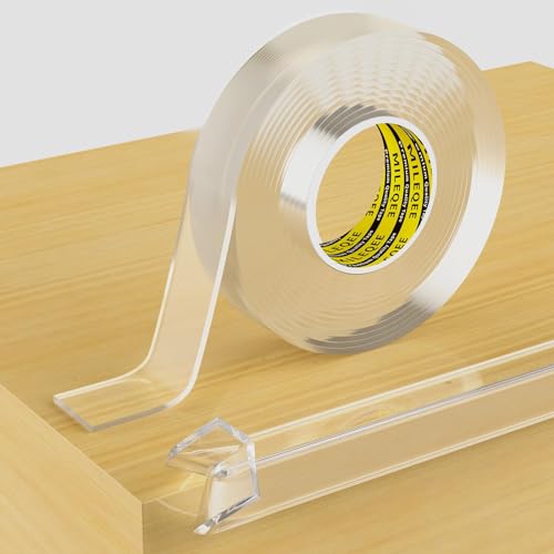 MILEQEE Clear Edge Protector Strip, 25mm×3m, Scharfe Kante Wrap Cover Tape, selbstklebend Schutz Stoßfänger Guards für Schrank Tür Schreibtisch Glas Tisch Bett Möbel, Küche Arbeitsplatte, wasserdicht von MILEQEE