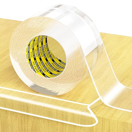 MILEQEE Clear Edge Protector Strip, 45mmx 4m, Scharfe Kante Wrap Cover Tape, selbstklebend Schutz Stoßfänger Guards für Schrank Tür Schreibtisch Glas Tisch Bett Möbel, Küche Arbeitsplatte, wasserdicht von MILEQEE