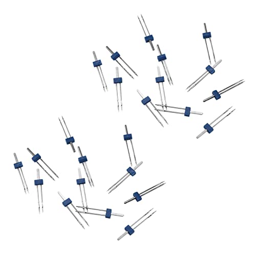 MILLTOR 24 Stück Zwillingsnadeln, Doppel-Zwillingsnadeln mit Kunststoffbox für Nähmaschine, 3 Größen gemischt, 2,0 mm, 3,0 mm, 4,0 mm von MILLTOR