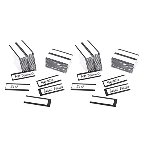 MILLTOR Magnetische Etikettenhalter, - und Tickethalter, Halter für Metallregale, Etikettenorganisation, Whiteboard, 60 Stück von MILLTOR