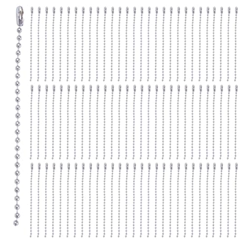 MILUZD Edelstahl, 10 cm lang, 2,4 mm Perlen, 1000 Stück, silberfarben von MILUZD