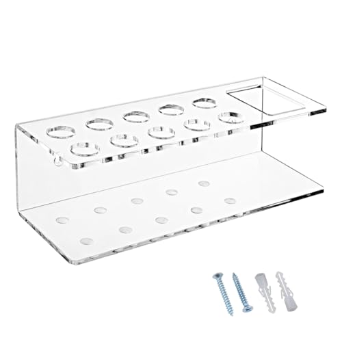 MILUZD Trocken abwischbarer Marker-Halter, transparenter Acryl-Marker-Halter mit Schlitzen und Radiergummi-Halter, Stifthalter von MILUZD