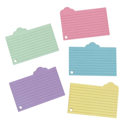 MINAOLULUS 125 Blatt Cloud-notizpapier Lernkarten Haftnotizblöcke Cloud-haftnotizen Cloud-notizblöcke Karteikarten Klein Süße Memo-sticker Karteikarten 3x5 Helle Haftnotizen Indexpapiere von MINAOLULUS