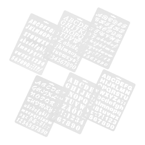 MINAOLULUS 6 Stück Briefvorlage Malschablonen für Wände Schablonen zum Zeichnen Schablonen zum Malen auf Nummernschriften Mini-Schablonen Schablonenalphabet Plastik MINAOLULUS 6 Stück Briefvorlage Malschablonen für Wände Schablonen zum Zeichnen Schablonen zum Malen auf Nummernschriften Mini-Schablonen Schablonenalphabet Plastik von MINAOLULUS