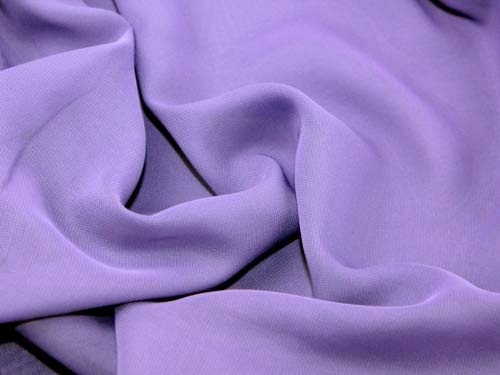 Uni Chiffon Kleid Stoff violett lila – Meterware + Gratis Minerva Crafts Craft Guide von MINERVA