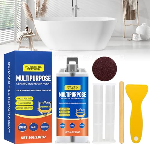 MINGRUO Repair Paste, Fliesenreparaturset Weiß, Wasserdichtes Emaille Reparatur Set, Badewannen Reparaturset Weiß, Badewannen Reparaturset Acryl, Wasserdichtes Emaille Reparatur Set von MINGRUO