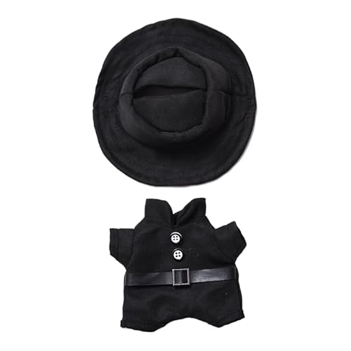 15 cm - 17 cm Puppenkleidung, geeignet für Labubu 17 cm 15 cm Puppenzubehör, sitzend, keine Puppe, Kleidung, schwarz, 1 Overall + 1 Hut 15 cm - 17 cm Puppenkleidung, geeignet für Labubu 17 cm 15 cm Puppenzubehör, sitzend, keine Puppe, Kleidung, schwarz, 1 Overall + 1 Hut von MINGSOLDIER