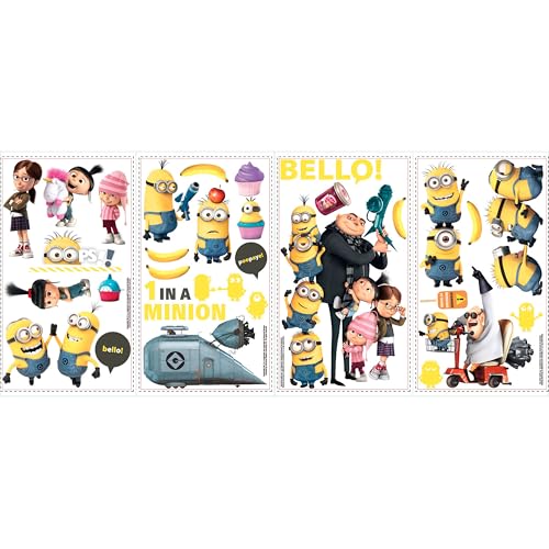 Joy Toy 20802 Wandtattoos "Minions" 4 Blätter mit 31 Elementenn von MINIONS